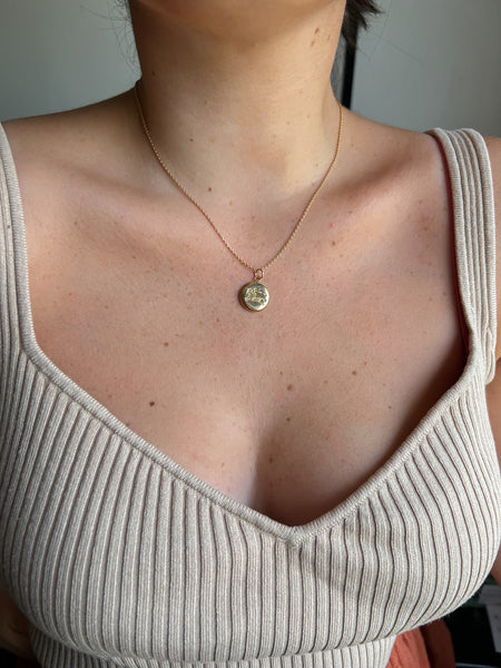 necklace sacre coeur worn